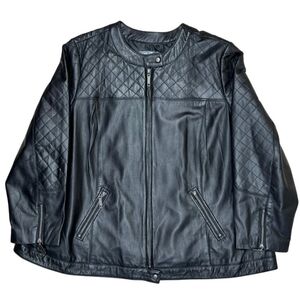 Black Quilted Leather Jacket